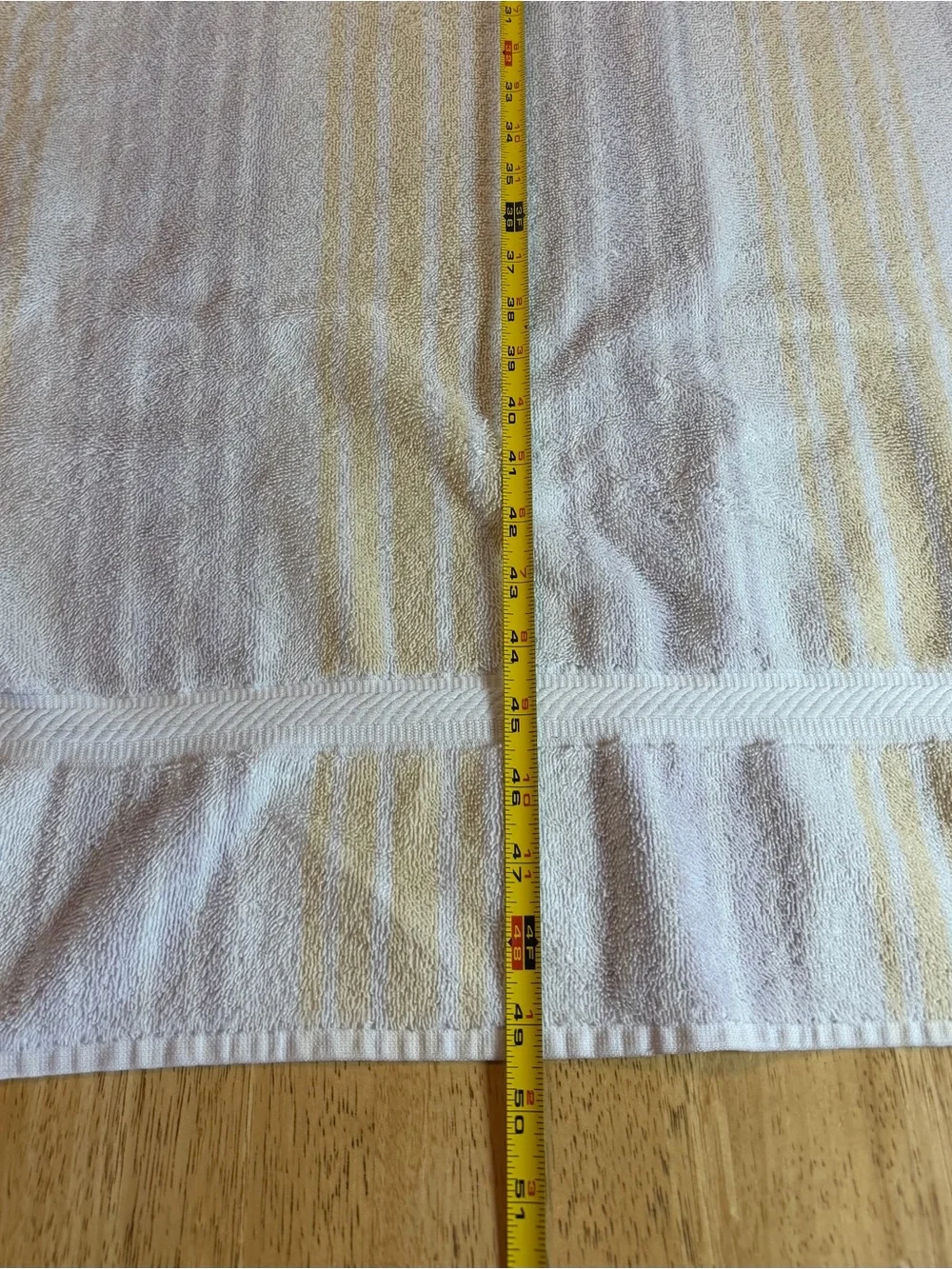 Vintage Utica MCM 3 Piece Striped Bath Towel Set